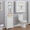 Alaterre Furniture Dorset Bathroom Storage Tower with Open Upper Shelves and Lower Cabinet ANVA7778WH - alternate 5